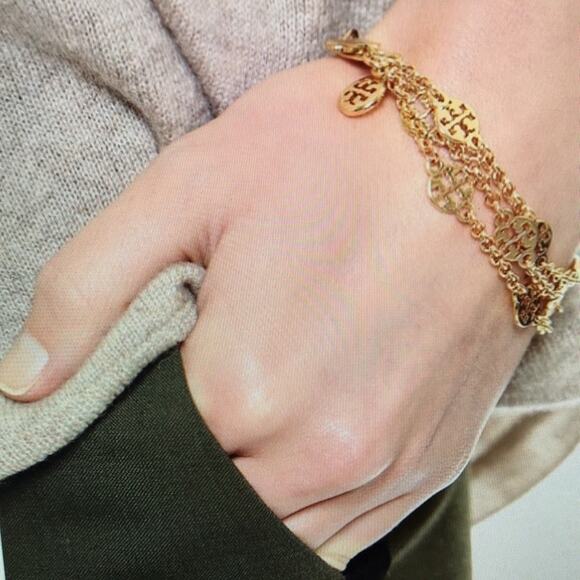 TORY BURCH - Multi-Strand Logo Bracelet, gold - Picture 6 of 8